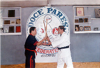 Cacay Canete and Floro Mabalhin sparring.